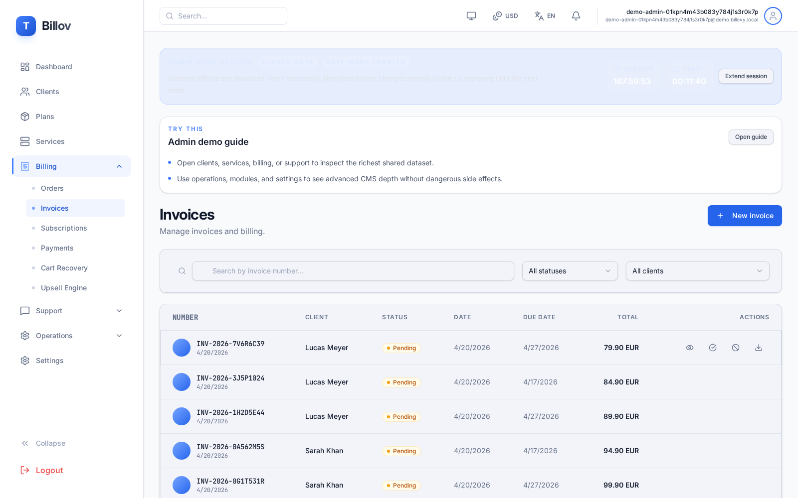 Billing and subscriptions