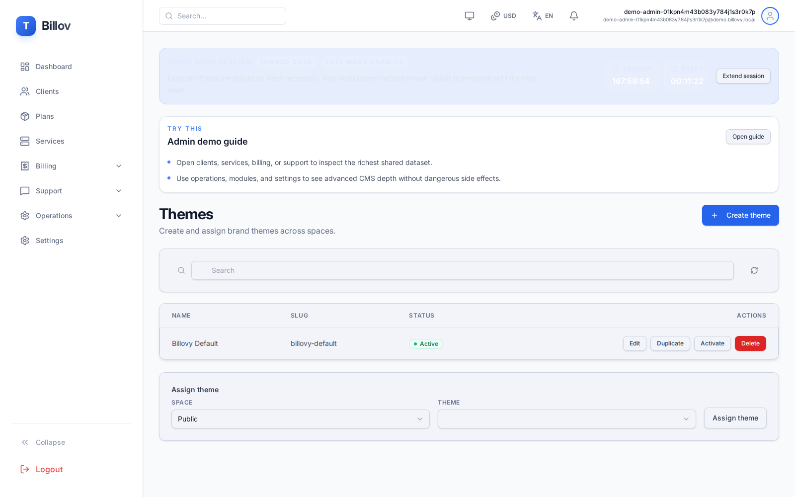 Admin themes